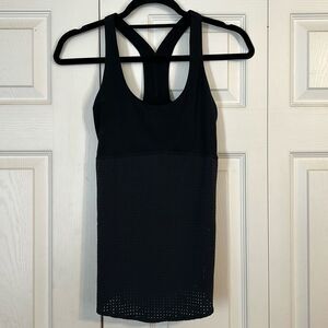 NEW BALANCE Size Small Black Workout Mesh Tank Top Compression Wicking Gym